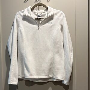 The North Face White Half-Zip Fleece Pullover